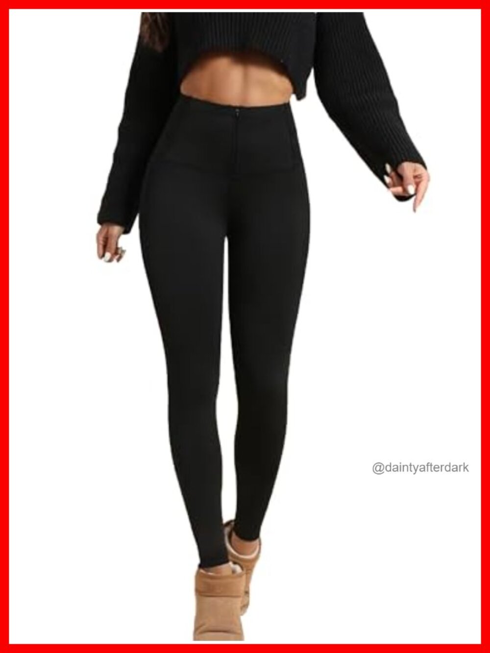 High Waist Tummy Control Butt Lifting Leggings, Double-Layer Yoga Pants with - Picture 2 of 4